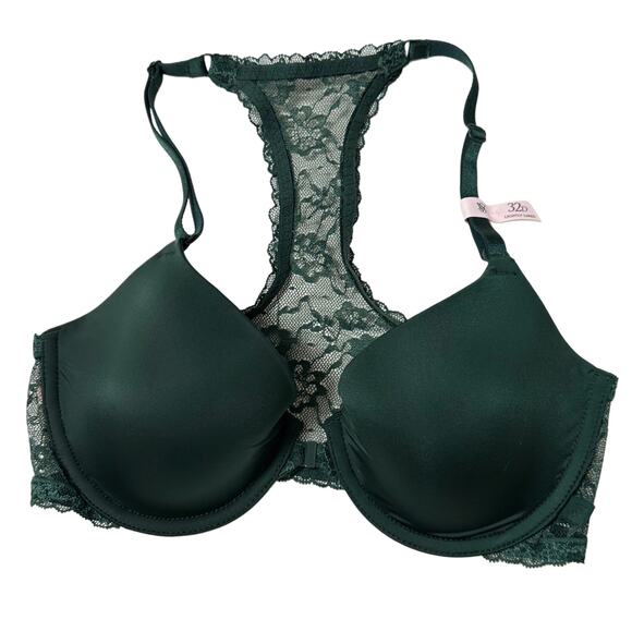 (NWOT) Victoria’s Secret Sexy Tee Front-Close Demi Bra | Green Lace - 32D - Picture 4 of 6